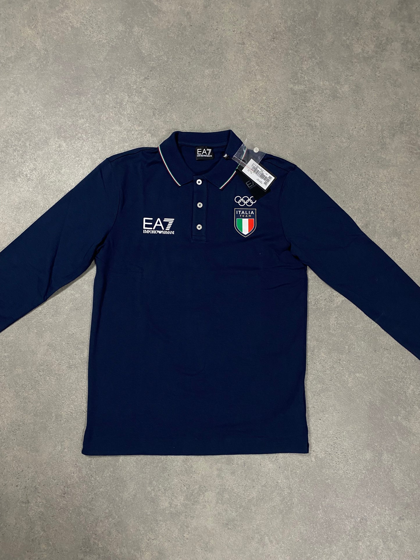 EA7 Italia Langarm Polo (M)