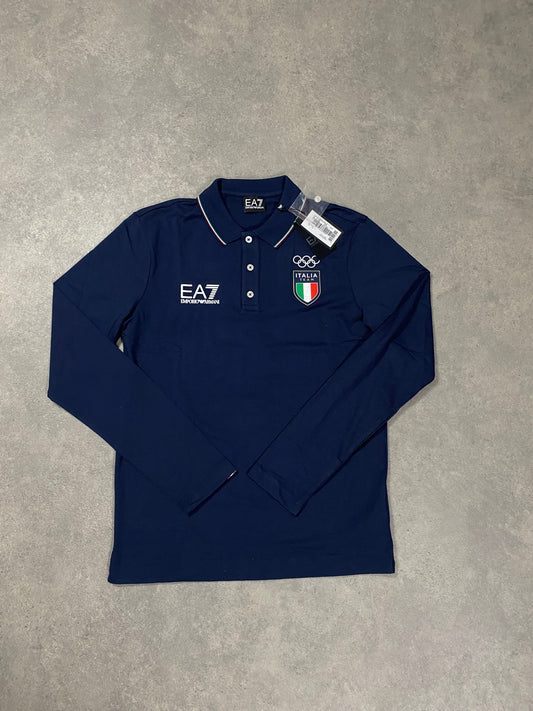 EA7 Italia Langarm Polo (M)