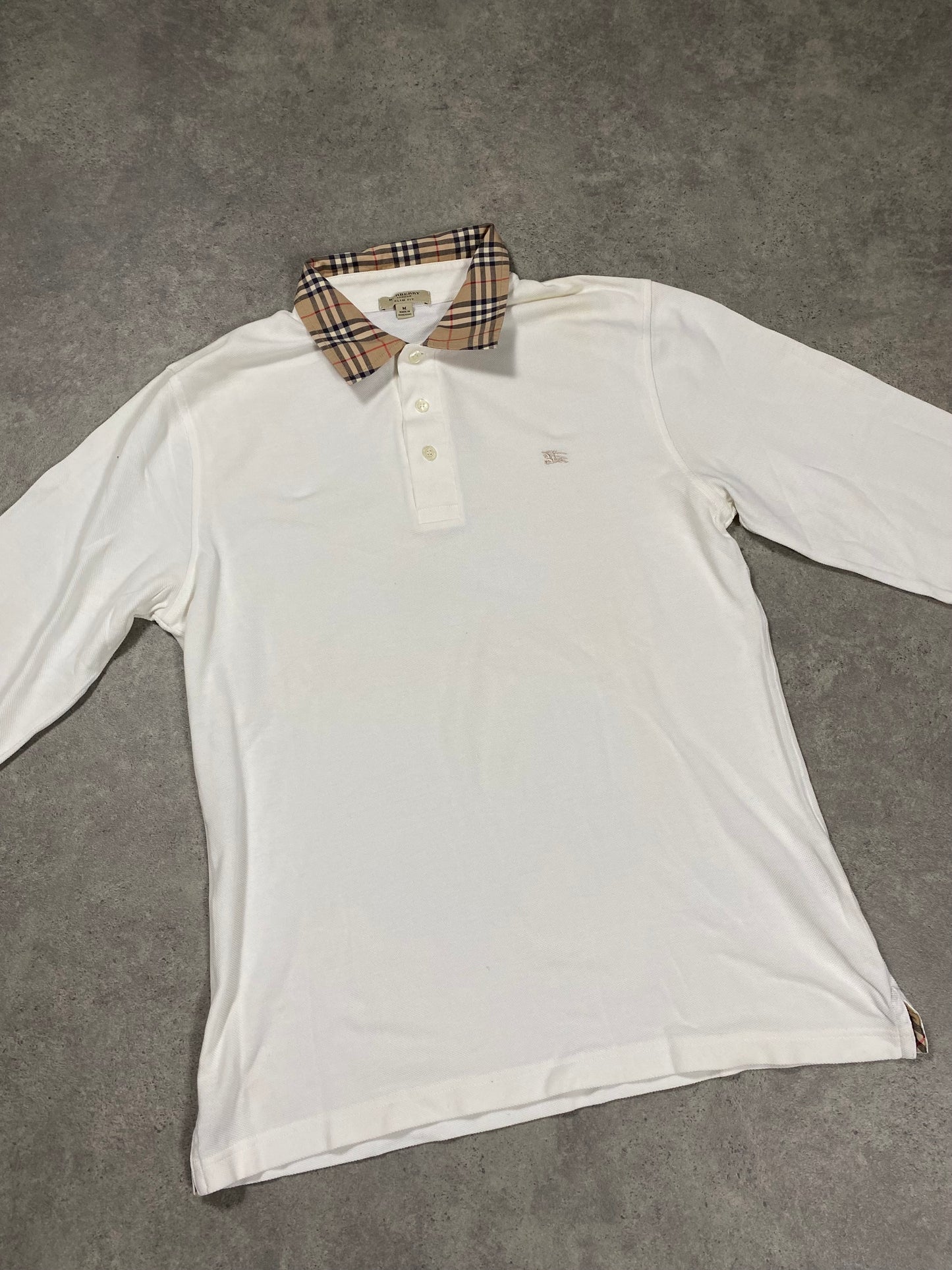 Burberry Langarm Polo (M)